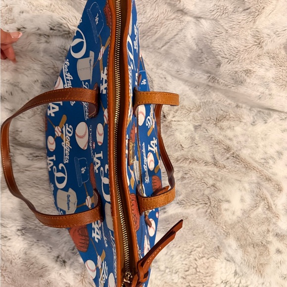 Dooney & Bourke Dodgers Blue and Brown Tote - Picture 5 of 9